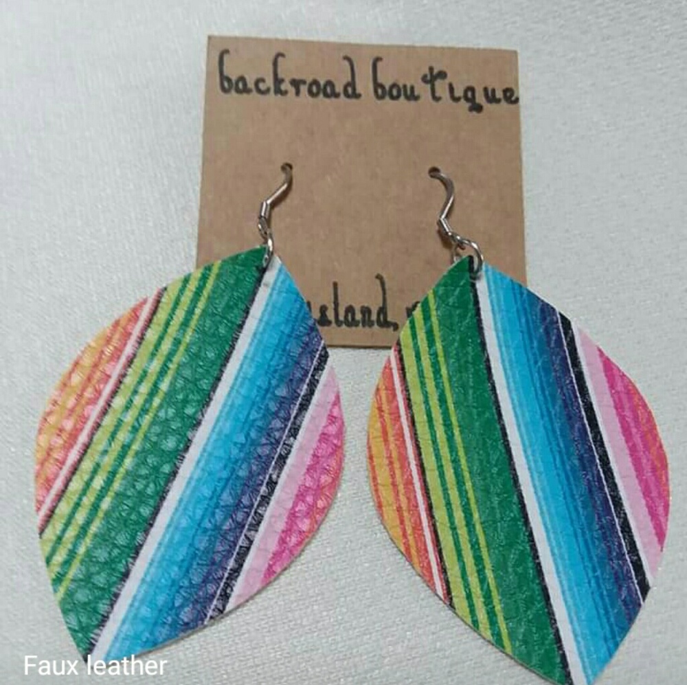 Faux leather earrings